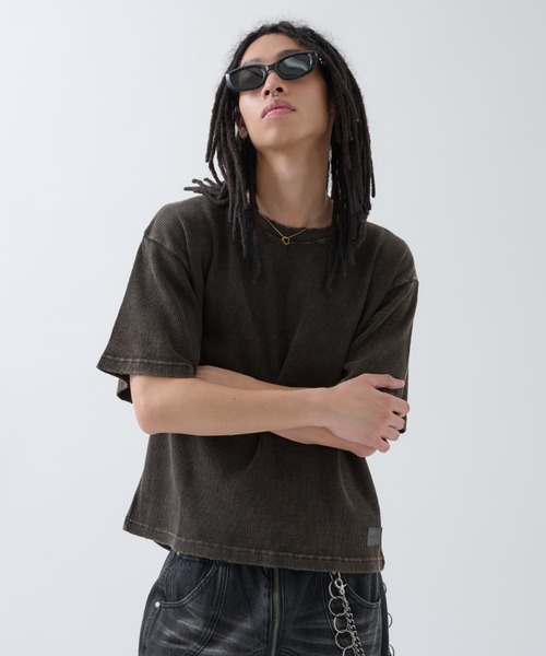 ANDER HUNK tシャツ Dameged Short Thermal T-shirt / ダメージ 