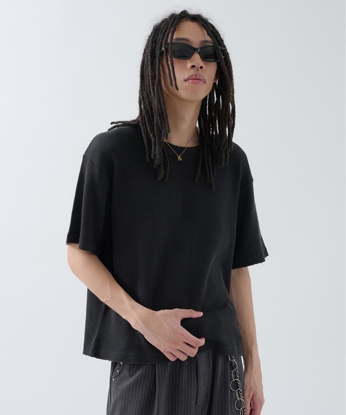 ANDER HUNK tシャツ Dameged Short Thermal T-shirt / ダメージ