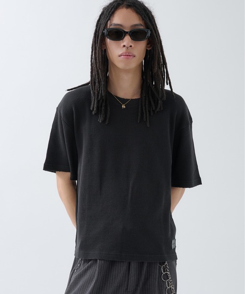 ANDER HUNK tシャツ Dameged Short Thermal T-shirt / ダメージ