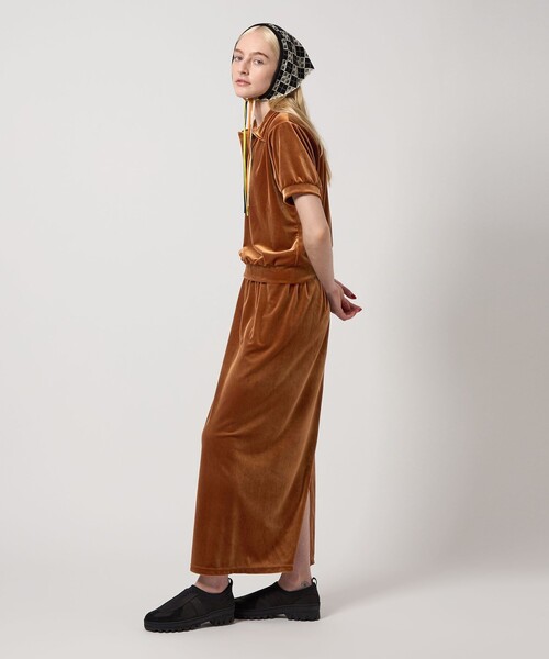 tシャツ 「Steven Alan」ベロア スキッパー ネック プルオーバー レディース STEVEN ALAN tシャツ 「Steven Alan」ベロア スキッパー ネック