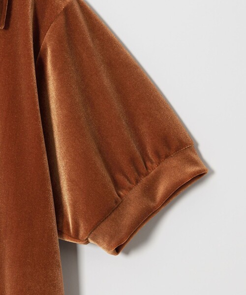 tシャツ 「Steven Alan」ベロア スキッパー ネック プルオーバー レディース STEVEN ALAN tシャツ 「Steven Alan」ベロア スキッパー ネック