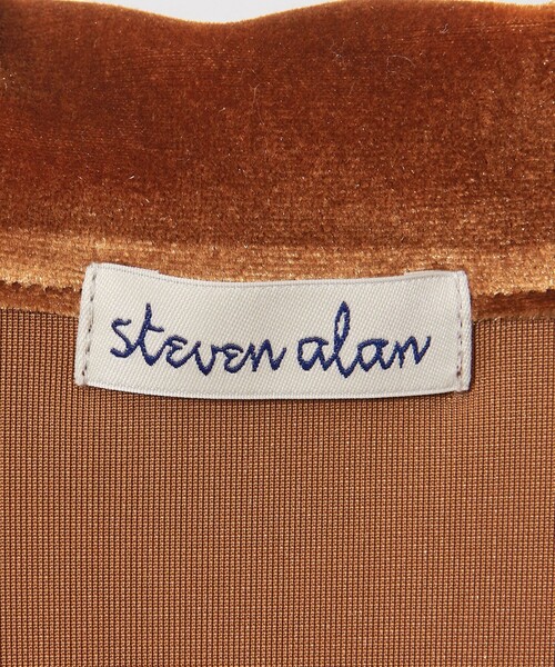 tシャツ 「Steven Alan」ベロア スキッパー ネック プルオーバー レディース STEVEN ALAN tシャツ 「Steven Alan」ベロア スキッパー ネック