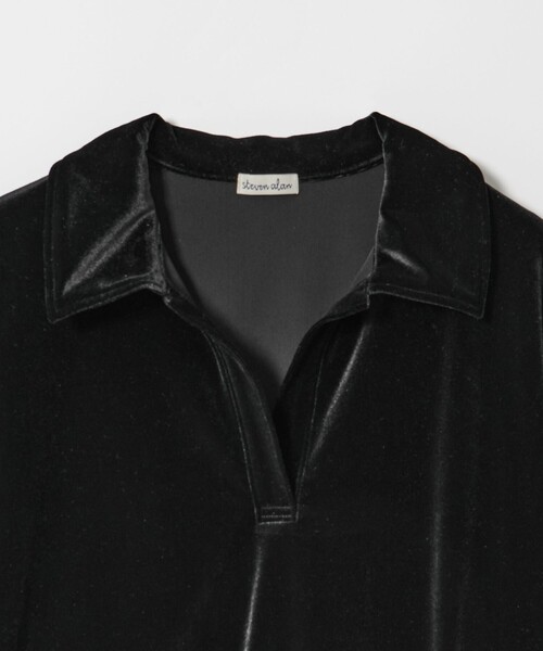 STEVEN ALAN tシャツ 「Steven Alan」ベロア スキッパー ネック