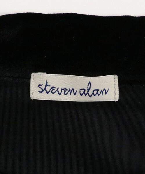 tシャツ 「Steven Alan」ベロア スキッパー ネック プルオーバー レディース STEVEN ALAN tシャツ 「Steven Alan」ベロア スキッパー ネック