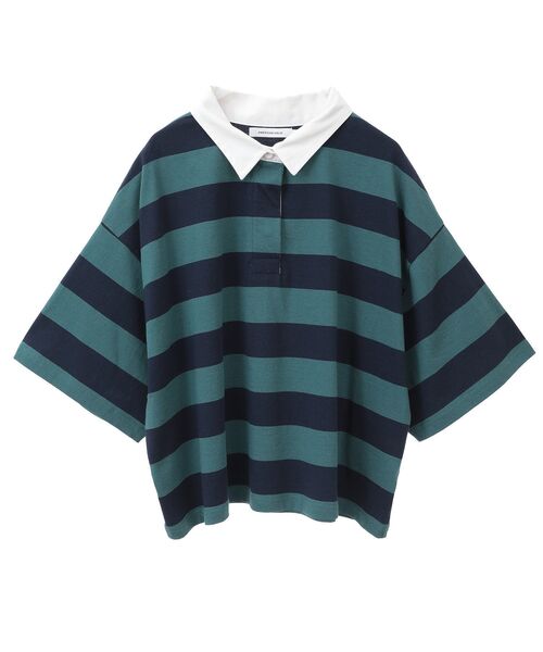 ポロシャツ ポロ ラガーTOPS レディース AMERICAN HOLIC ポロシャツ ポロ BIGラガーシャツ レディース