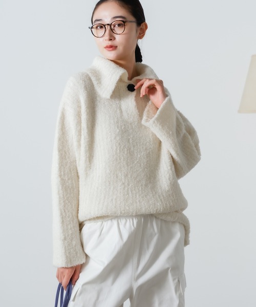 ニット セーター SAYAKA DAVIS/サヤカ デイヴィス Knit Polo ニットポロシャツ レディース