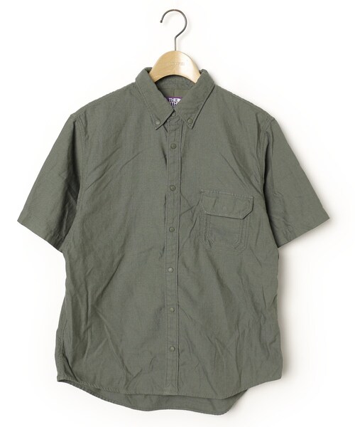 ノースフェイスパープルレーベル 半袖シャツ グリーン Mサイズ THE NORTH FACE PURPLE LABEL 「THE LABEL」 半袖シャツ M