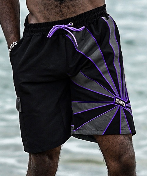 DIVINER（ディバイナー） 水着 Flag Swim Shorts 水着 メンズ ショーツ