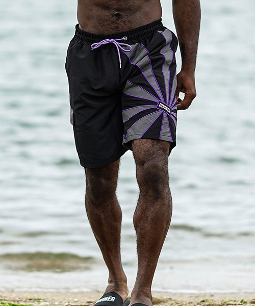 DIVINER（ディバイナー） 水着 Flag Swim Shorts 水着 メンズ ショーツ