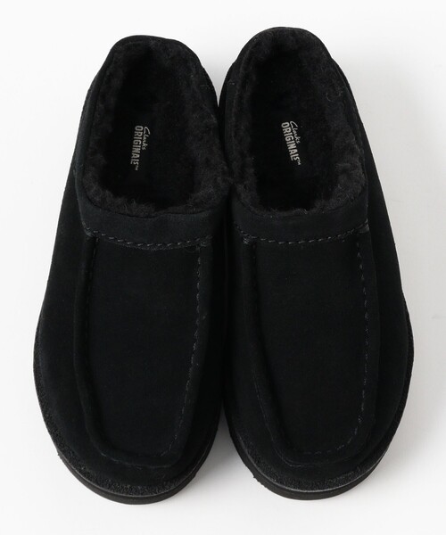 Clarks ブラック モカシン デッキシューズ Clarks（クラークス） デッキシューズ モカシン Clarks / Meare Mule