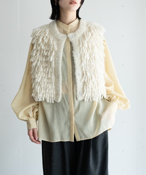 hwyl（ヒュイル） ニット セーター 2WAY フリンジニットベスト