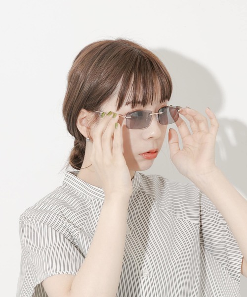プラダ　サングラス　リムレス SMELLY サングラス リムレスカラーサングラス レディース