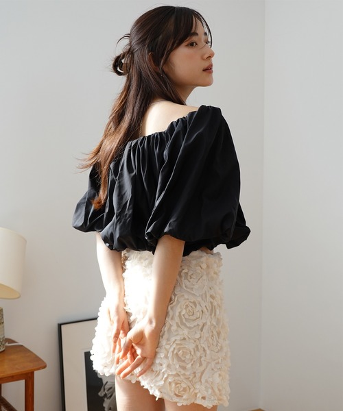 EIMY ISTOIRE（エイミーイストワール） ブラウス シャツ タフタ