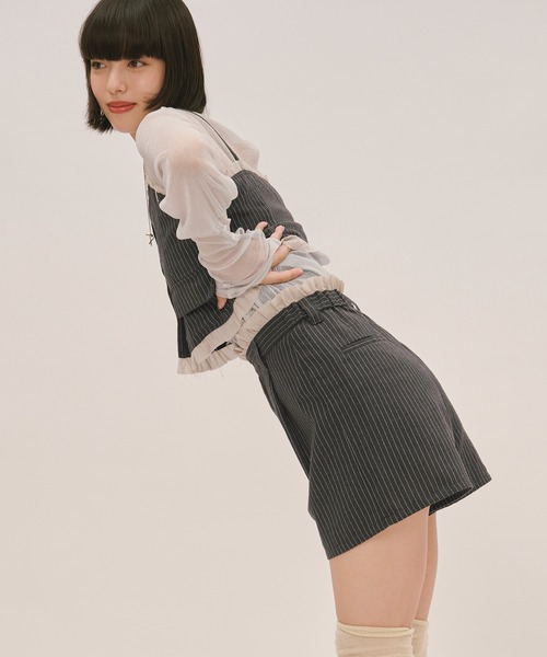 loin nuit フリルレイヤードショートパンツ loin nuit パンツ frill layered short pants / フリル