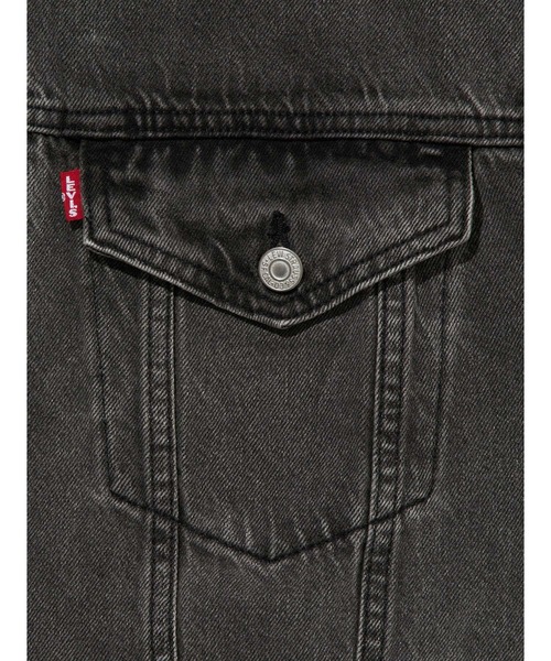 「Levi's」 デニムジャケット S ブラック レディース