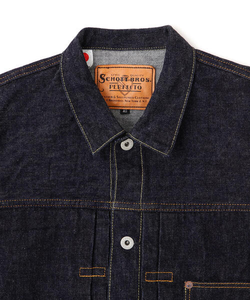 schott perfect デニム　ジャケット　カバーオール　sサイズ Schott N.Y.C デニムジャケット gジャン Schott/ショット