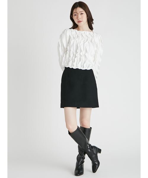 CELFORD（セルフォード） tシャツ フリルジャガードカットトップス