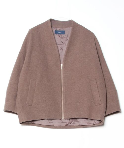 SHIPS（シップス） ノーカラーコート ONE SIZE ブラウン レディース