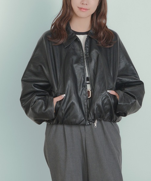 00s foodie jacket black street 海外 短丈 H.TOKYO ブルゾン アウター 「上品さの中に抜け感をプラス」短丈