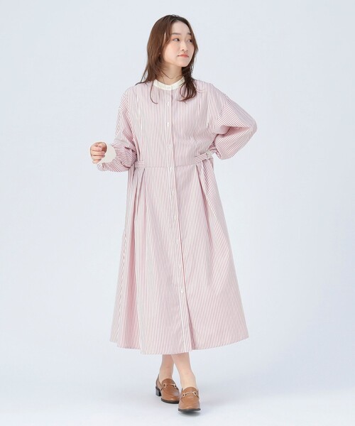 BEAMS HEART（ビームス ハート） ワンピース クレリック ベルト シャツ