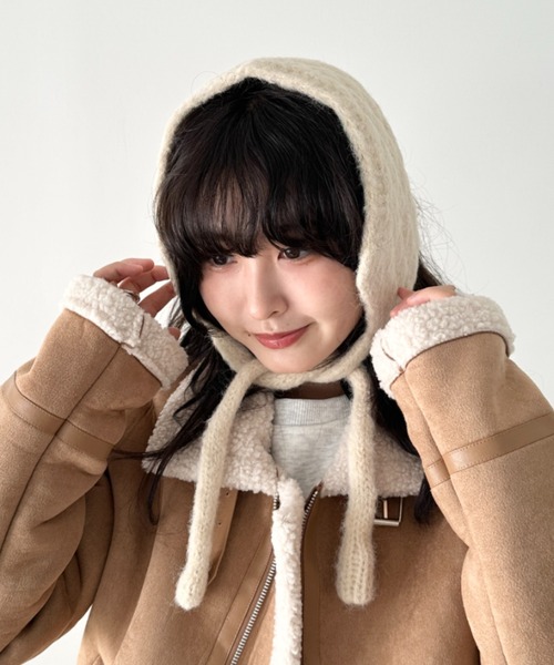 CLEA 耳当て イヤーマフ ニット紐付きイヤーマフ/耳当て レディース