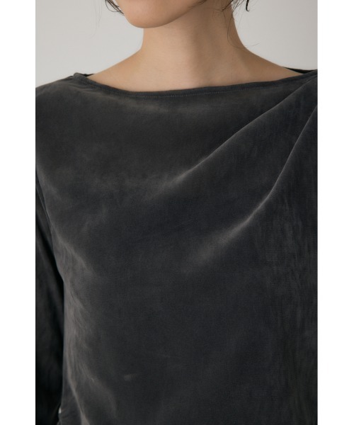 crie conforto tシャツ シアーベロアライクトップス 冬服 / 長袖