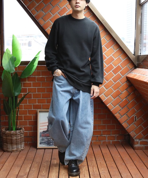 8 ワイドパンツ ジーンズ デニムバルーンパンツ メンズ レディース