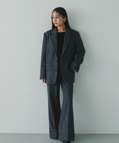 AJUGA.（アジュガ） ジャケット テーラードジャケット ヘリンボーン