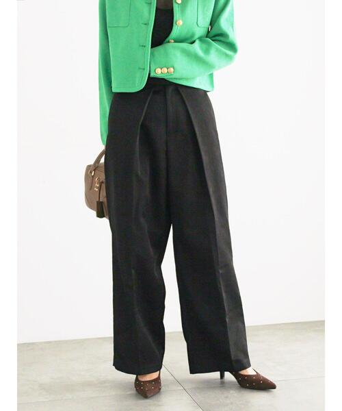 Te chichi（テチチ） パンツ シャイニーワイドスラックス レディース