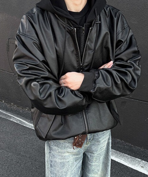 NOWLE（ノウル） ブルゾン アウター 「NOWLE」フード付き ジップアップ