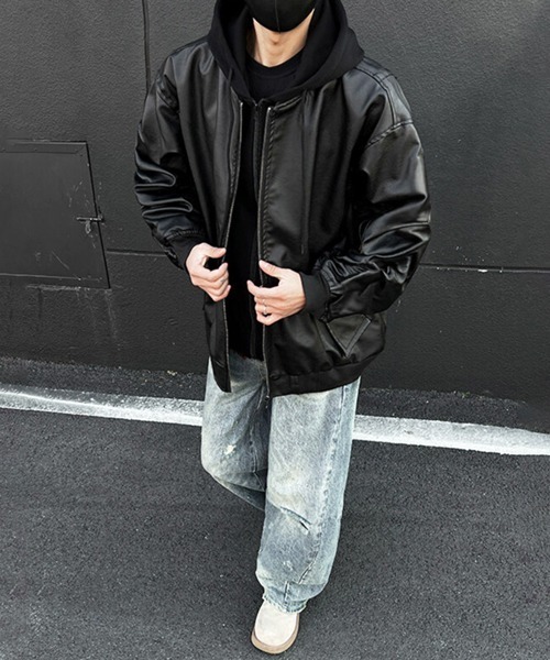 NOWLE（ノウル） ブルゾン アウター 「NOWLE」フード付き ジップアップ