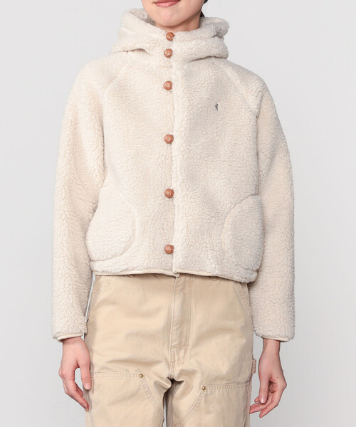 GYMPHLEX（ジムフレックス） コート アウター | ボア フードショート