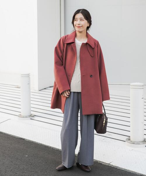 【URBAN RESEARCH DOORS 】ドアーズ ウール混ミドル丈コート アーバンリサーチ ドアーズ URBAN RESEARCH DOORS 『UR TECH』ミドル丈