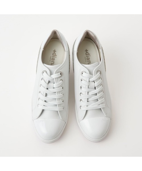「+diana」 ローカットスニーカー 24.5cm シルバー レディース_画像8