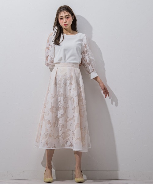 「QUEENS COURT」 7分袖カットソー M ホワイト レディース_画像5