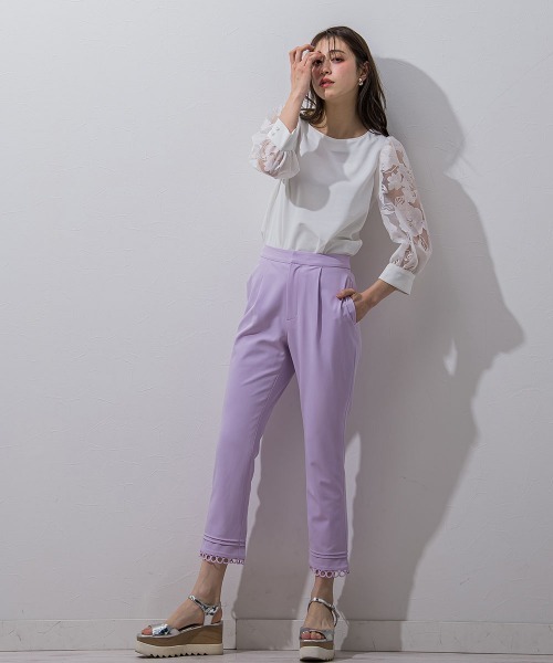 「QUEENS COURT」 7分袖カットソー M ホワイト レディース_画像8