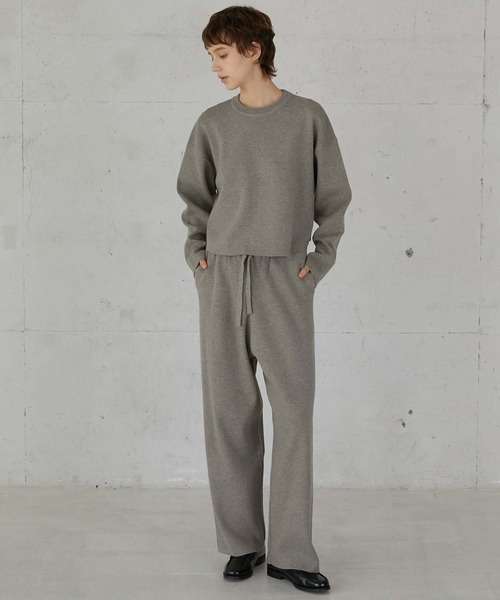 la peau de gem パンツ 「LA PEAU DE GEM」antipilling knit pants