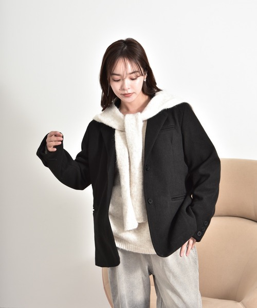ジャケット テーラードジャケット フェルトテーラードジャケット
