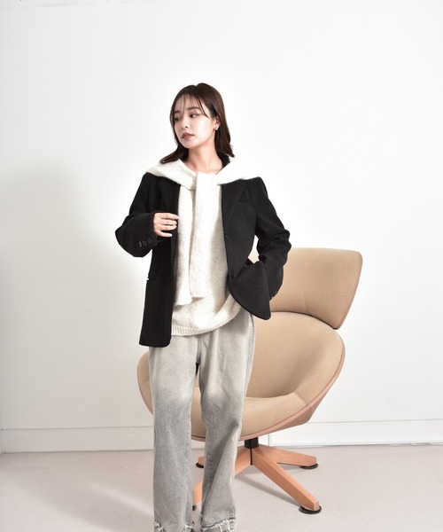 ジャケット テーラードジャケット フェルトテーラードジャケット