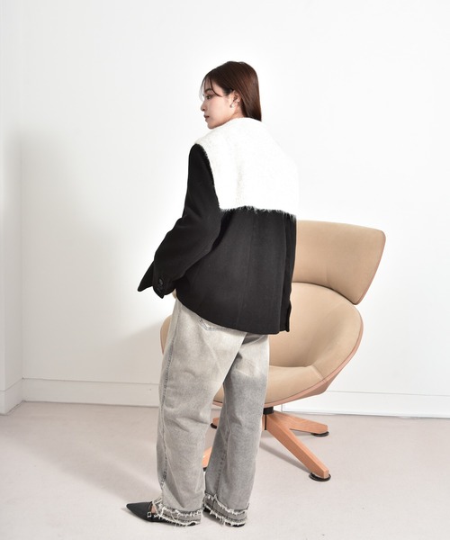 ジャケット テーラードジャケット フェルトテーラードジャケット