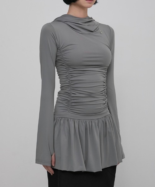 FLAREUP（フレアアップ） ワンピース 「FLAREUP」Hooded High Neck