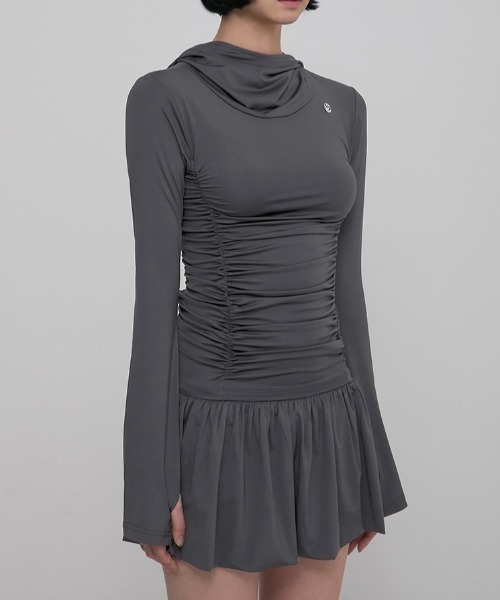 FLAREUP（フレアアップ） ワンピース 「FLAREUP」Hooded High Neck