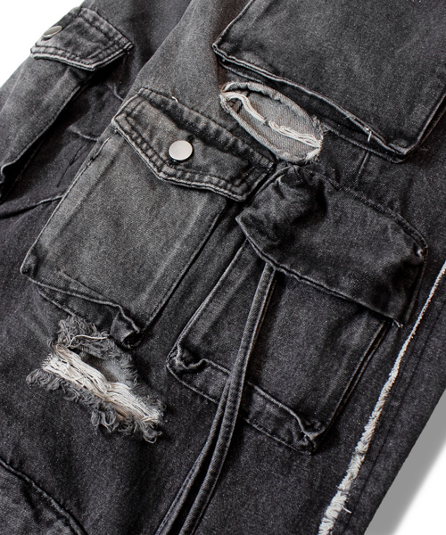 「GALLIS ADDICTION」 カーゴパンツ M ブラック メンズ_画像4