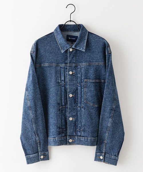 新品未使用品✨stein デニムジャケット　S ショート丈　インディゴ　ブルー stein / シュタイン】CHEMICAL BLEACHED DENIM SHORT ZIP JACKET