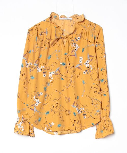 titivate（ティティベイト） 花柄長袖ブラウス - イエロー レディース