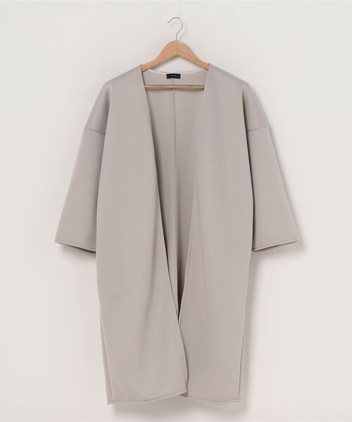 「SHIPS」 ノーカラーコート SMALL ベージュ レディース_画像4