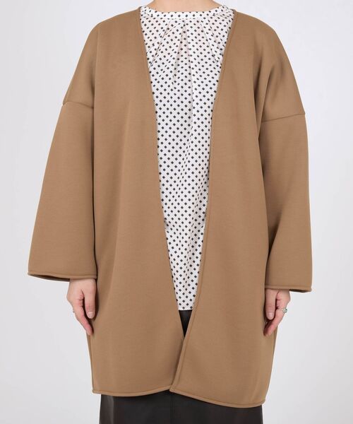 「SHIPS」 ノーカラーコート SMALL ベージュ レディース_画像6