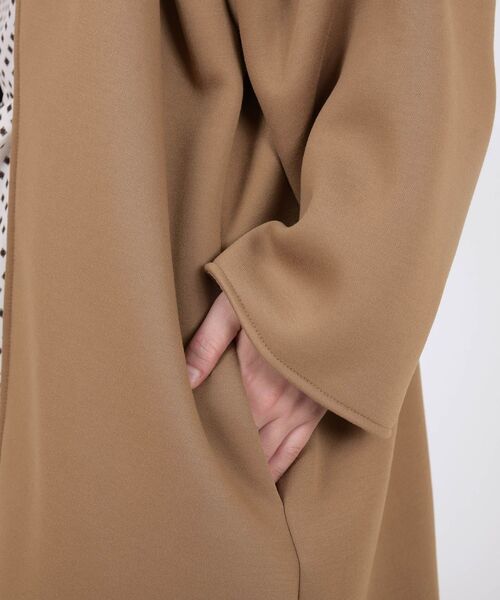 「SHIPS」 ノーカラーコート SMALL ベージュ レディース_画像8