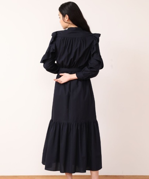 「CASA FLINE」 長袖ワンピース FREE ネイビー レディース_画像2
