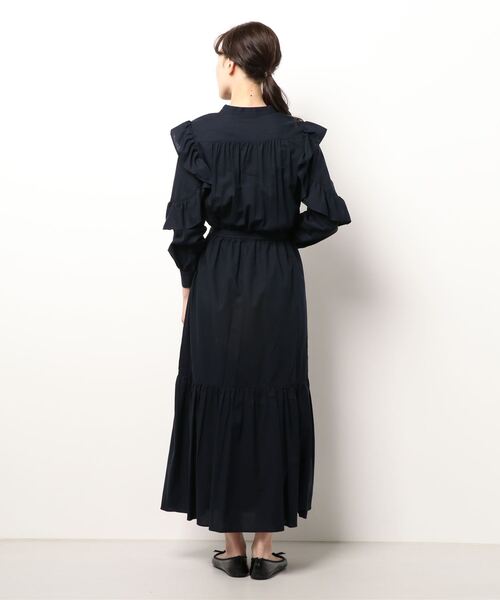 「CASA FLINE」 長袖ワンピース FREE ネイビー レディース_画像7